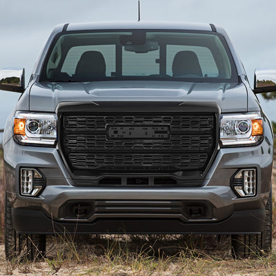 Black Honeycomb Style Mesh Front Upper Grille<br>21-22 GMC Canyon