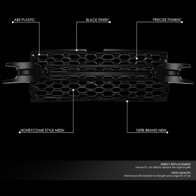 Black Honeycomb Style Mesh Front Grille<br>19-22 Chevy Silverado 1500, 2022 1500 LTD