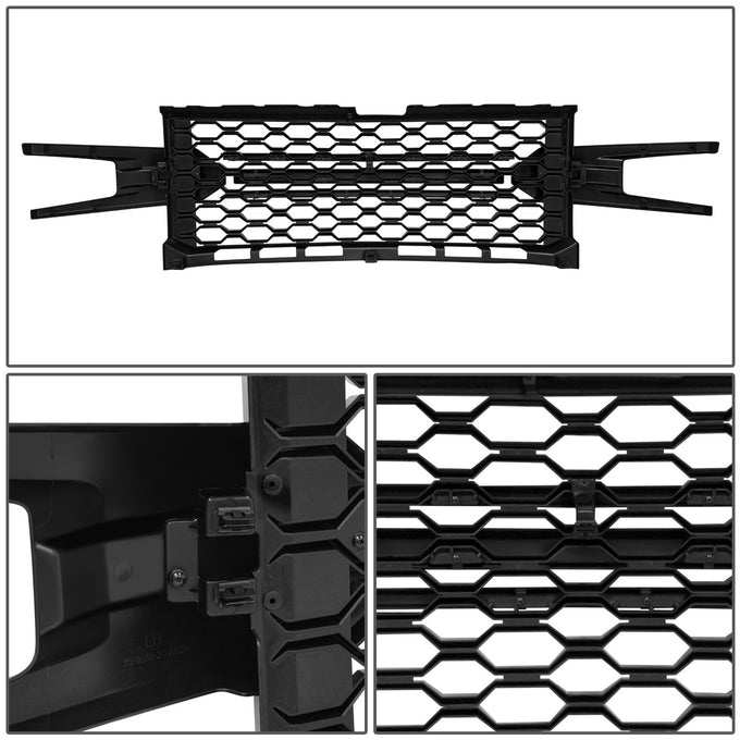 Black Honeycomb Style Mesh Front Grille<br>19-22 Chevy Silverado 1500, 2022 1500 LTD