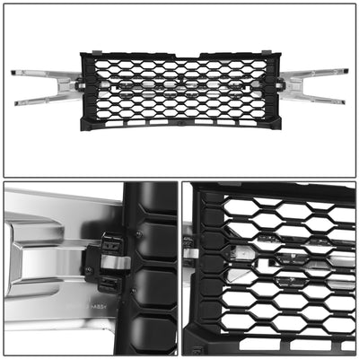 Badgeless Honeycomb Mesh Front Grille<br>19-21 Chevy Silverado 1500, 2022 LTD
