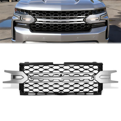Badgeless Honeycomb Mesh Front Grille<br>19-21 Chevy Silverado 1500, 2022 LTD