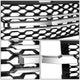 Black/Chrome Honeycomb Style Mesh Front Grille<br>19-22 Chevy Silverado 1500, 2022 1500 LTD