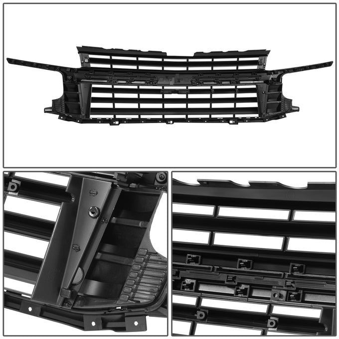 Badgeless Horizontal Slat Grille<br>19-21 Chevy Silverado 1500, 2022 LTD
