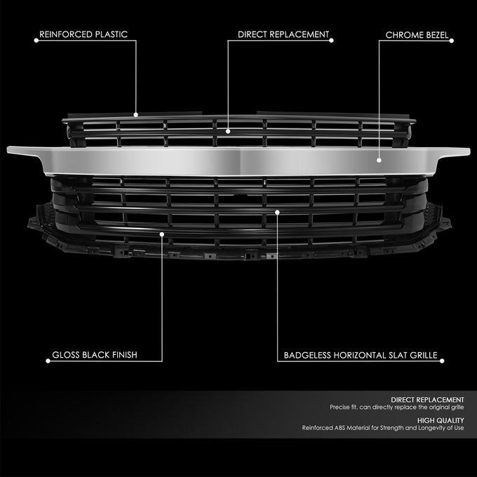 Chrome Bezel Front Grille<br>21-24 Chevy Suburban Tahoe