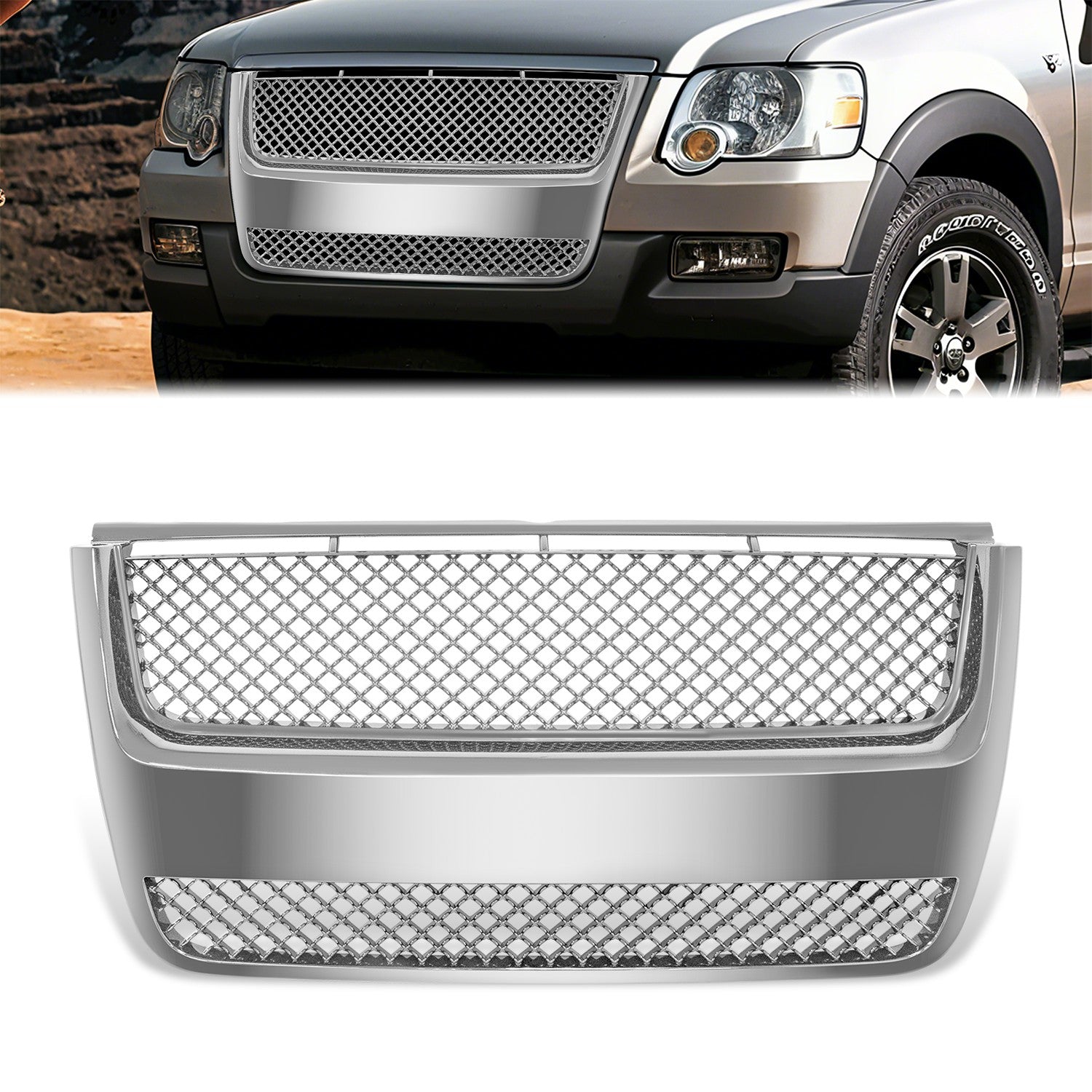 Badgeless Diamond Mesh Grille<br>07-10 Ford Explorer Sport Trac