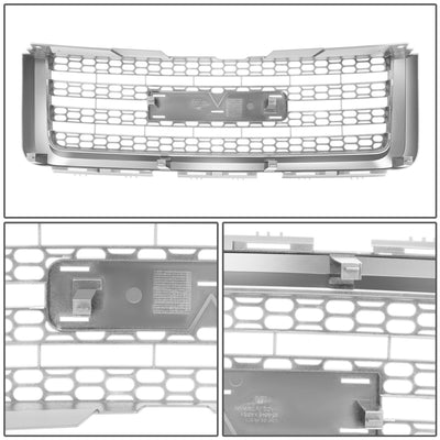 Chrome Denali Style Mesh Front Grille<br>07-13 GMC Sierra 1500