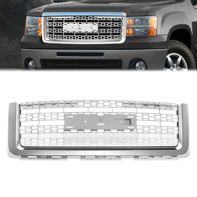 Chrome Denali Style Mesh Front Grille<br>07-13 GMC Sierra 1500
