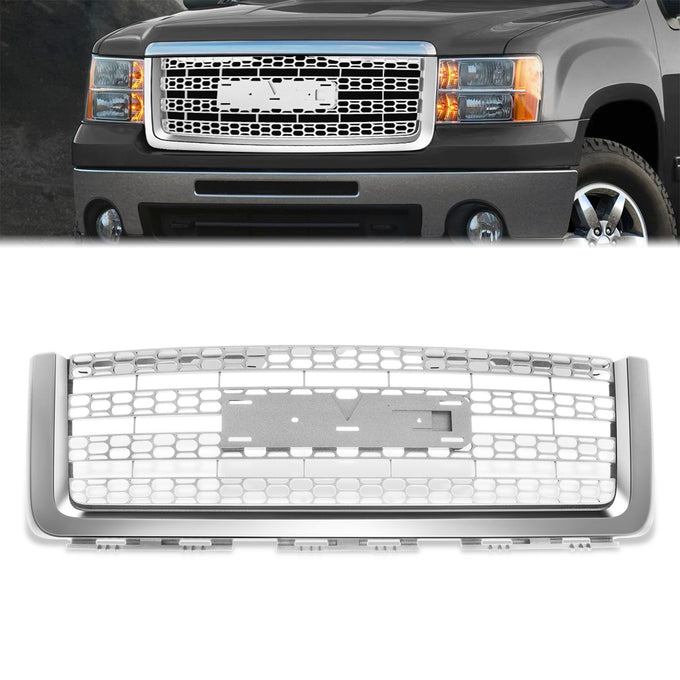 Chrome Denali Style Mesh Front Grille<br>07-13 GMC Sierra 1500
