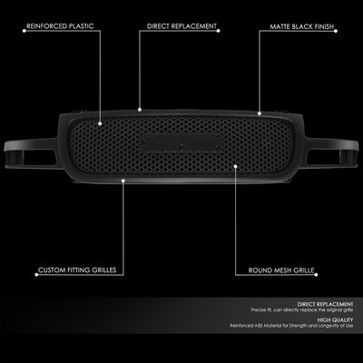 Matte Black Round Mesh Front Grille<br>00-06 GMC Yukon XL 1500 2500, 99-02 Sierra 1500 2500