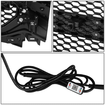 LED DRL Turn Signal Switchback Front Grille <br>21-23 Ford F-150
