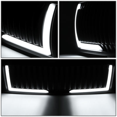 Front Grille Vertical Slat Fence W/LED DRL <br> 99-02 Chevry Silverado / Suburban 1500 2500 LD