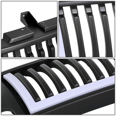 Front Grille Vertical Slat Fence W/LED DRL <br> 99-02 Chevry Silverado / Suburban 1500 2500 LD