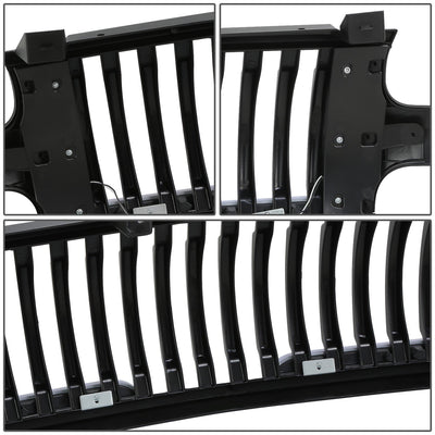 Front Grille Vertical Slat Fence W/LED DRL <br> 99-02 Chevry Silverado / Suburban 1500 2500 LD