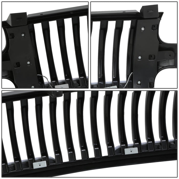 Front Grille Vertical Slat Fence W/LED DRL <br> 99-02 Chevry Silverado / Suburban 1500 2500 LD