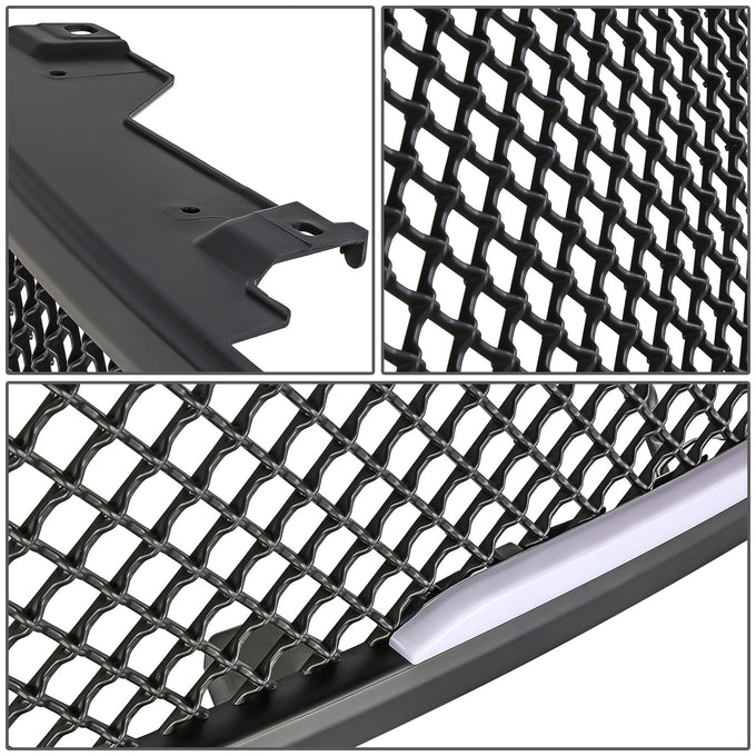 Diamond Mesh LED DRL Front Grille <br>07-13 Chevy Silverado 1500