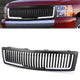 Vertical Fence Font Bumper Grilles w/LED Light Bar <br>07-13 Chevrolet Silverado 1500