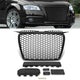 Black RS Style Front Grille w/ License Plate Mount<br>06-08 Audi A3, A3 Quattro
