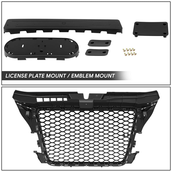 RS4 Style Front Mesh Grille w/ Parking Sensor Holes <br>09-13 Audi A3
