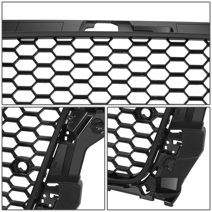 Black RS3 Style Front Grille w/ Sensor Bracket<br>14-16 Audi A3 Quattro S3