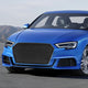 Black RS3 Style Front Grille w/ Sensor Bracket<br>14-16 Audi A3 Quattro S3