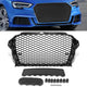 Black RS3 Style Front Grille w/ Sensor Bracket<br>14-16 Audi A3 Quattro S3