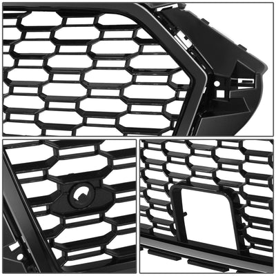 RS3 Style Grille Assembly w/ License Plate Mount <br>17-20 Audi A3 S3