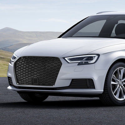 RS3 Style Grille Assembly w/ License Plate Mount <br>17-20 Audi A3 S3