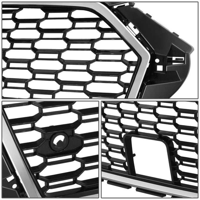 Front Mesh Grille w/ Parking Sensor Holes & Bracket <br>17-20 Audi A3