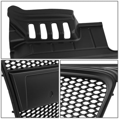 Honeycomb Mesh Front Bumper Upper Grille Assembly <br>05-08 Audi A4 S4 Matte