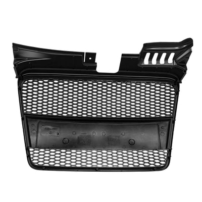 Honeycomb Mesh Front Bumper Upper Grille Assembly <br>05-08 Audi A4 S4 Matte
