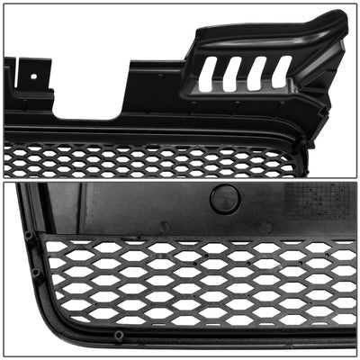 Honeycomb Mesh Front Bumper Upper Grille Assembly <br>05-08 Audi A4 S4 Matte