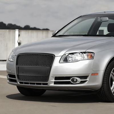 Honeycomb Mesh Front Bumper Upper Grille Assembly <br>05-08 Audi A4 S4 Matte