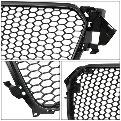 RS4 Honeycomb Mesh Front Grille Assembly w/o Sensor Holes <br>13-16 Audi A4