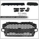 Black RS4 Style Front Grille w/ License Plate Mount<br>20-22 Audi A4 Quattro S4