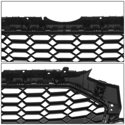 Black RS4 Style Front Grille w/ License Plate Mount<br>20-22 Audi A4 Quattro S4