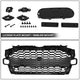Black Chrome RS4 Style Front Grille w/ Sensor Bracket<br>20-22 Audi A4 Quattro S4