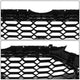 Black Chrome RS4 Style Front Grille w/ Sensor Bracket<br>20-22 Audi A4 Quattro S4