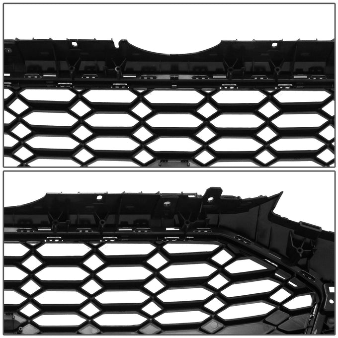 Black Chrome RS4 Style Front Grille w/ Sensor Bracket<br>20-22 Audi A4 Quattro S4