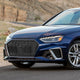 Black Chrome RS4 Style Front Grille w/ Sensor Bracket<br>20-22 Audi A4 Quattro S4
