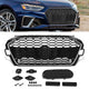 Black Chrome RS4 Style Front Grille w/ Sensor Bracket<br>20-22 Audi A4 Quattro S4