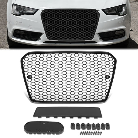 Factory Style RS5 Grille w/ Emblem Mount<br>13-16 Audi A5, S5
