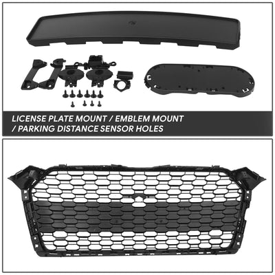 Factory Style RS5 Grille w/ Emblem Mount<br>17-19 Audi A5, S5