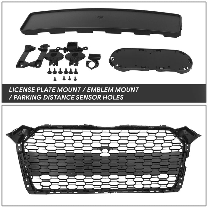 Factory Style RS5 Grille w/ Emblem Mount<br>17-19 Audi A5, S5