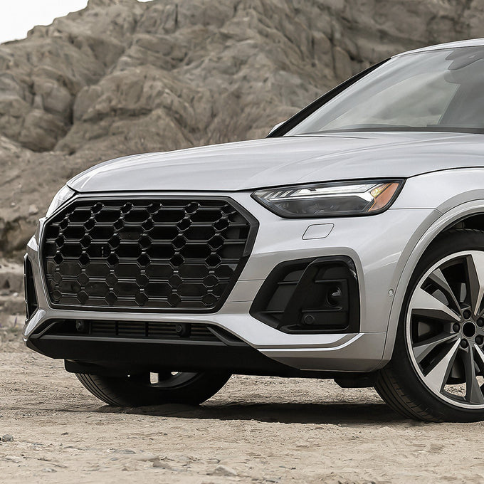 Honeycomb Mesh Front Bumper Grille w/Camera Mount <br>21-23 Audi Q5 SQ5