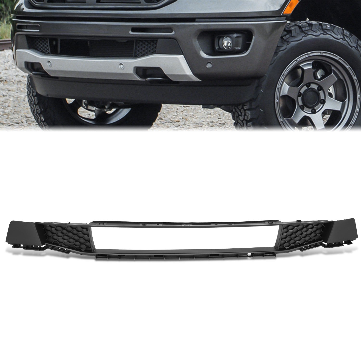 Matte Black Front Bumper Lower Grille<br>19-23 Ford Ranger