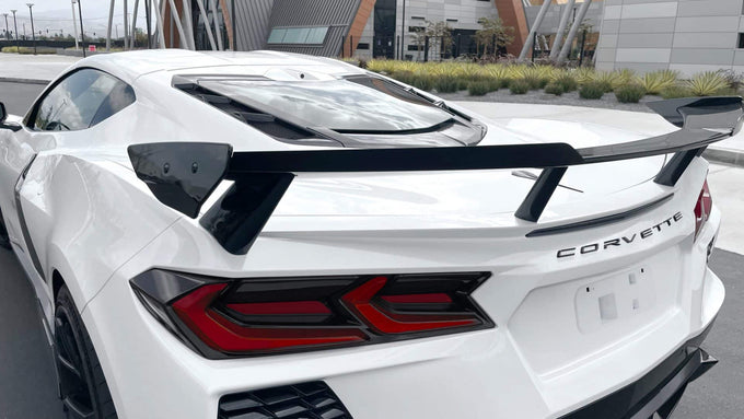 2 Pc black Wickerbill high wing <br>20-24 Chevy Corvette