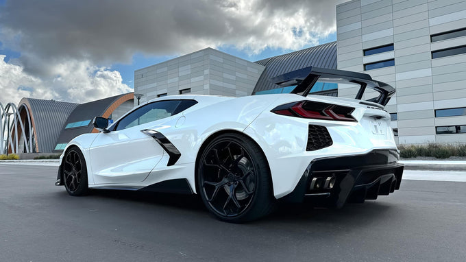 2 Pc black Wickerbill high wing <br>20-24 Chevy Corvette