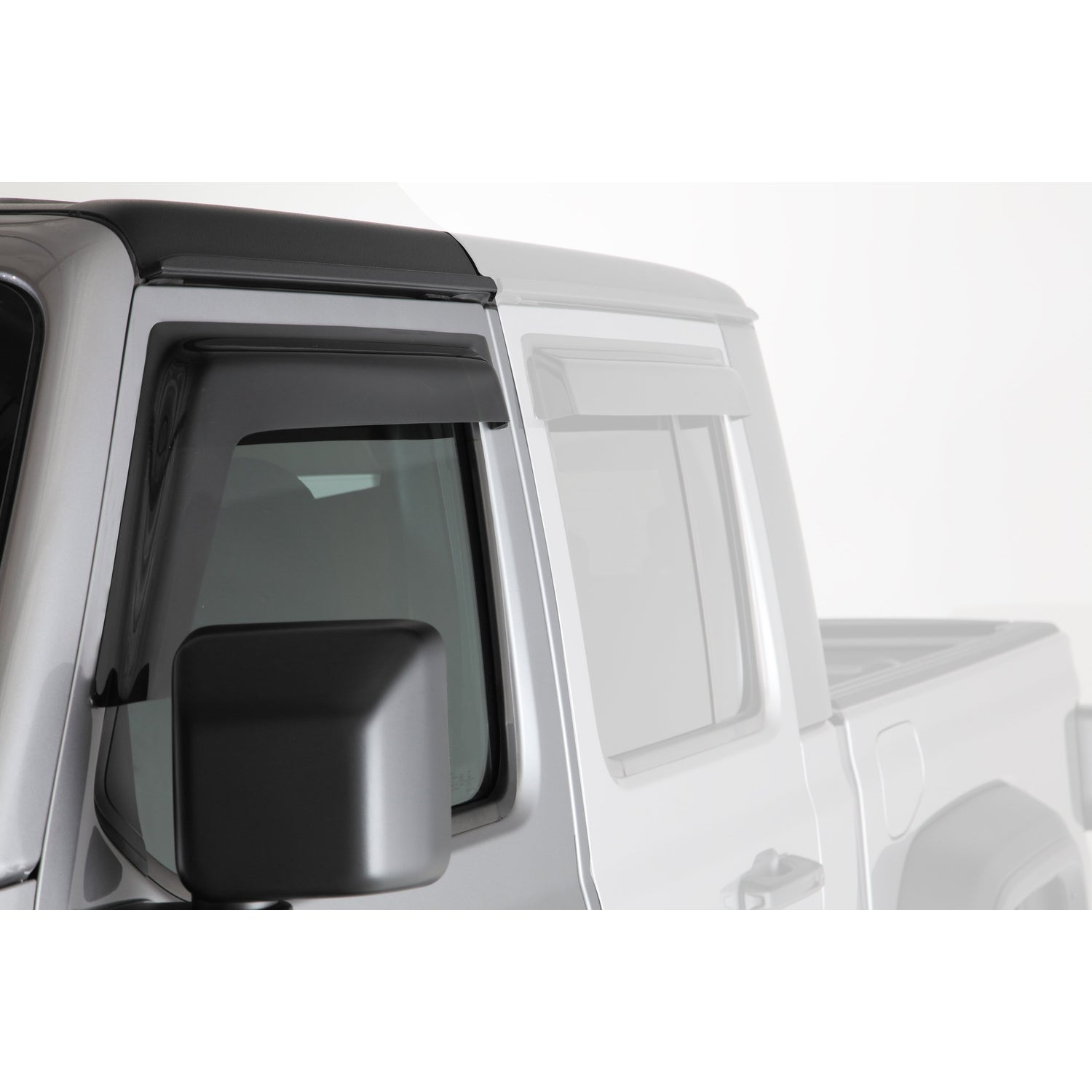 2 Pc Smoke Ventguard Front Doors <br>20-23 Jeep Gladiator