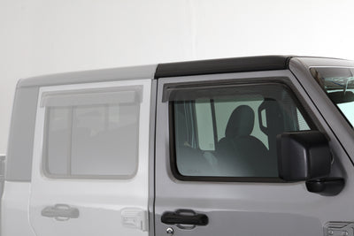 2 Pc Front Doors Carbon Fiber Look Ventguard <br>20-23 Jeep Gladiator