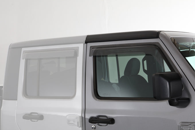 2 Pc Front Doors Carbon Fiber Look Ventguard <br>20-23 Jeep Gladiator
